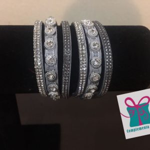 Pulsera blanco invierno con brillo