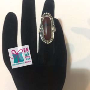 Anillo Perla ajustable café