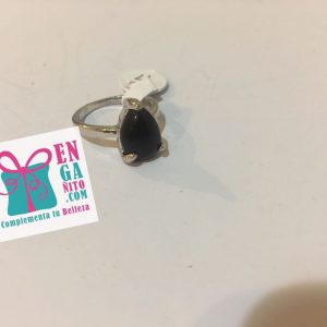 Anillo negro punta medida 17