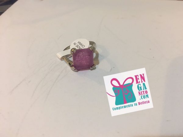 Anillo morado medida 19