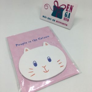 Post-it cara de gato rosado