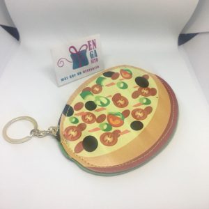 Monedero Llavero Pizza